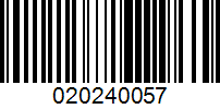 Barcode for 020240057