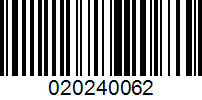 Barcode for 020240062