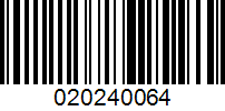 Barcode for 020240064