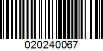 Barcode for 020240067