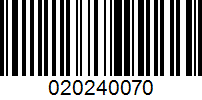 Barcode for 020240070