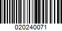 Barcode for 020240071