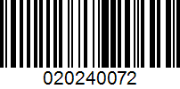 Barcode for 020240072