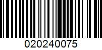 Barcode for 020240075