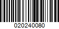 Barcode for 020240080