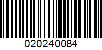 Barcode for 020240084