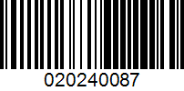 Barcode for 020240087