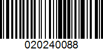 Barcode for 020240088