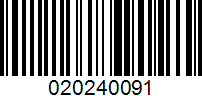 Barcode for 020240091