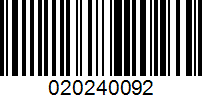 Barcode for 020240092