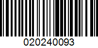 Barcode for 020240093