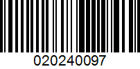 Barcode for 020240097