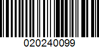 Barcode for 020240099