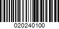 Barcode for 020240100