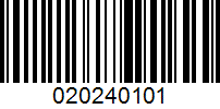 Barcode for 020240101