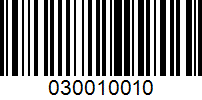 Barcode for 030010010