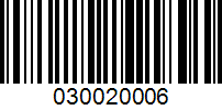 Barcode for 030020006