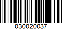 Barcode for 030020037