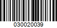 Barcode for 030020039