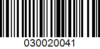 Barcode for 030020041