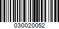 Barcode for 030020052