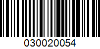 Barcode for 030020054