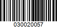 Barcode for 030020057