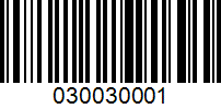 Barcode for 030030001