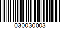 Barcode for 030030003