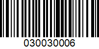 Barcode for 030030006