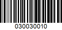 Barcode for 030030010