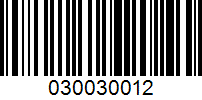 Barcode for 030030012