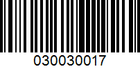 Barcode for 030030017