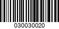 Barcode for 030030020