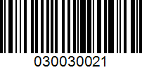 Barcode for 030030021