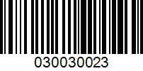 Barcode for 030030023