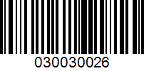 Barcode for 030030026