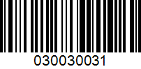 Barcode for 030030031