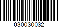 Barcode for 030030032