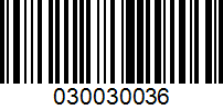 Barcode for 030030036