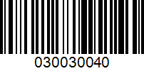 Barcode for 030030040