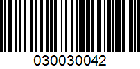 Barcode for 030030042