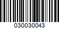 Barcode for 030030043