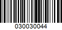 Barcode for 030030044