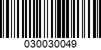 Barcode for 030030049