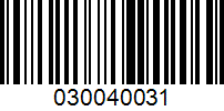 Barcode for 030040031