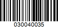Barcode for 030040035