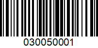 Barcode for 030050001