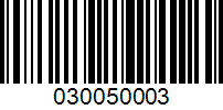 Barcode for 030050003