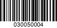 Barcode for 030050004